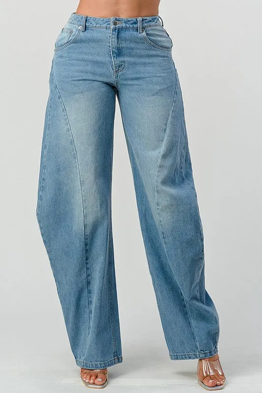 TEEK - Wide Leg Denim Jeans