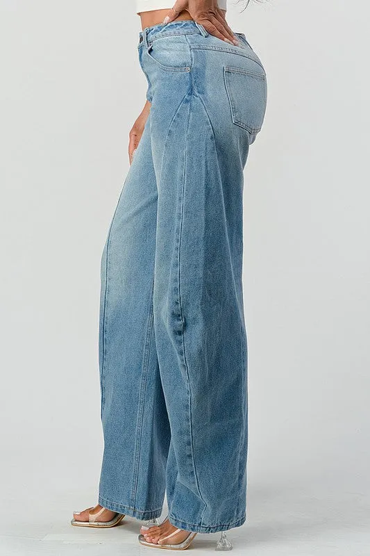 TEEK - Wide Leg Denim Jeans