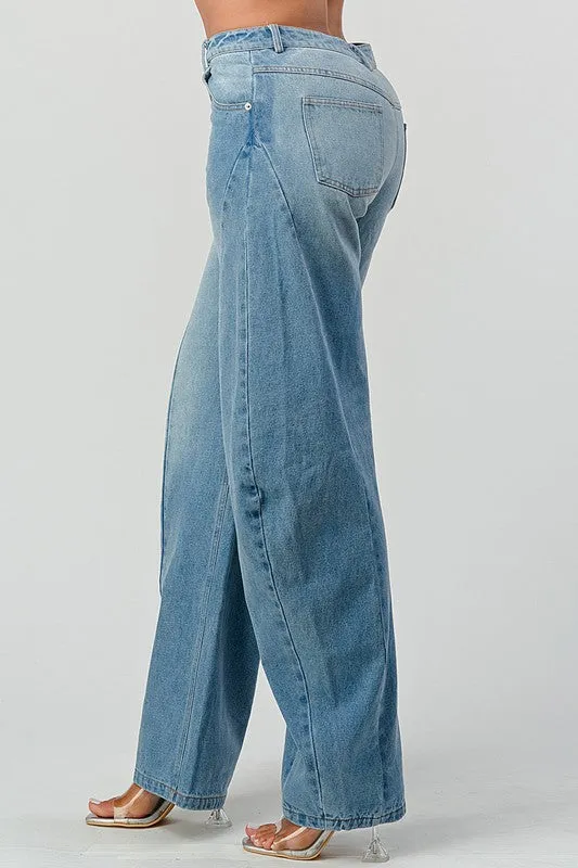 TEEK - Wide Leg Denim Jeans