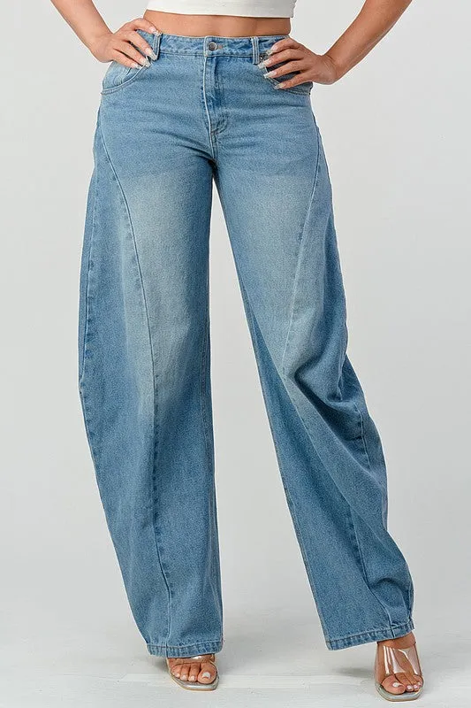 TEEK - Wide Leg Denim Jeans