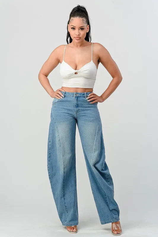 TEEK - Wide Leg Denim Jeans