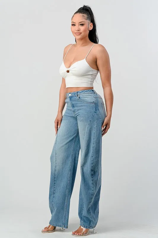 TEEK - Wide Leg Denim Jeans