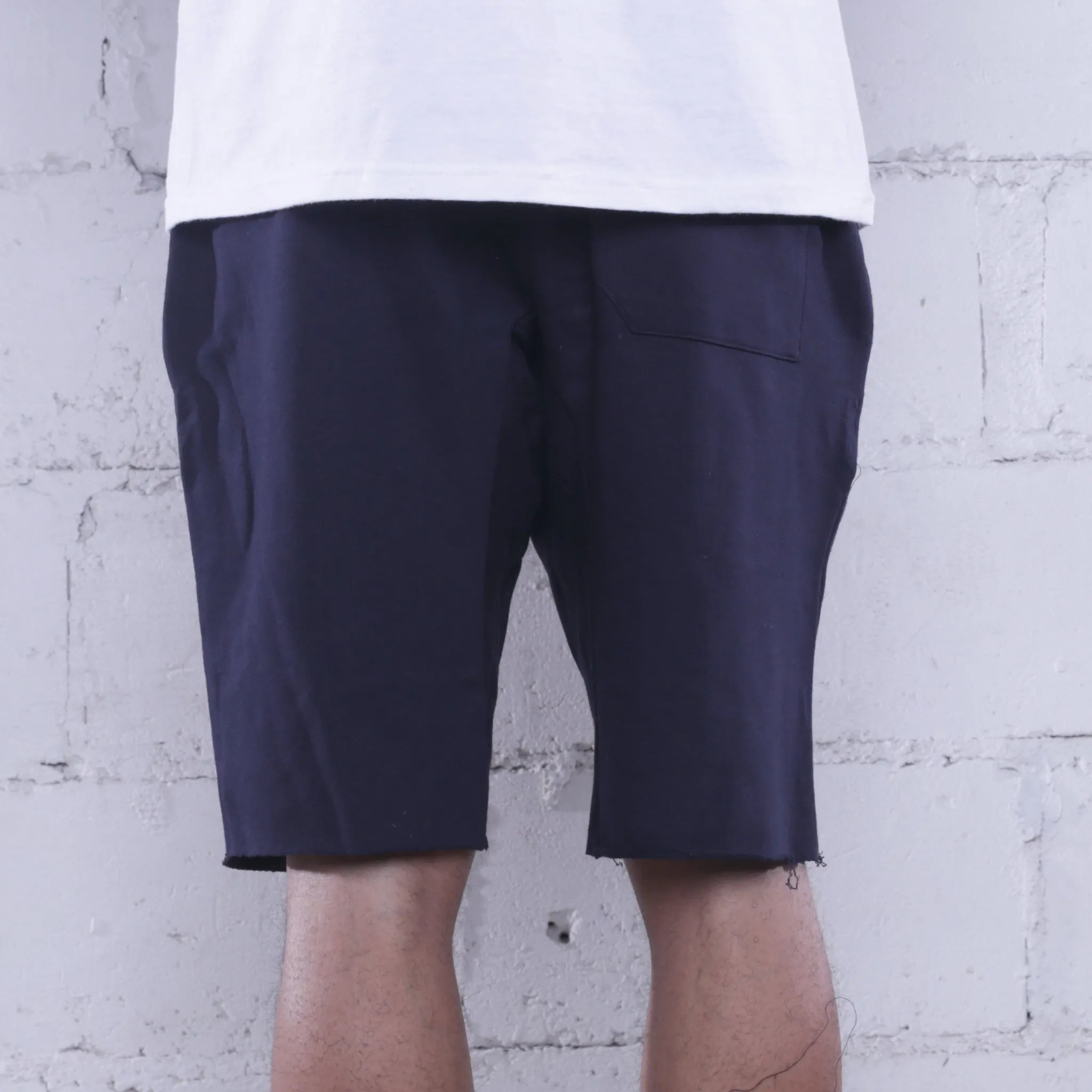 Triple Beam Premium Terry Shorts Navy