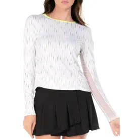 Women`s Diamond Long Sleeve Tennis Top White