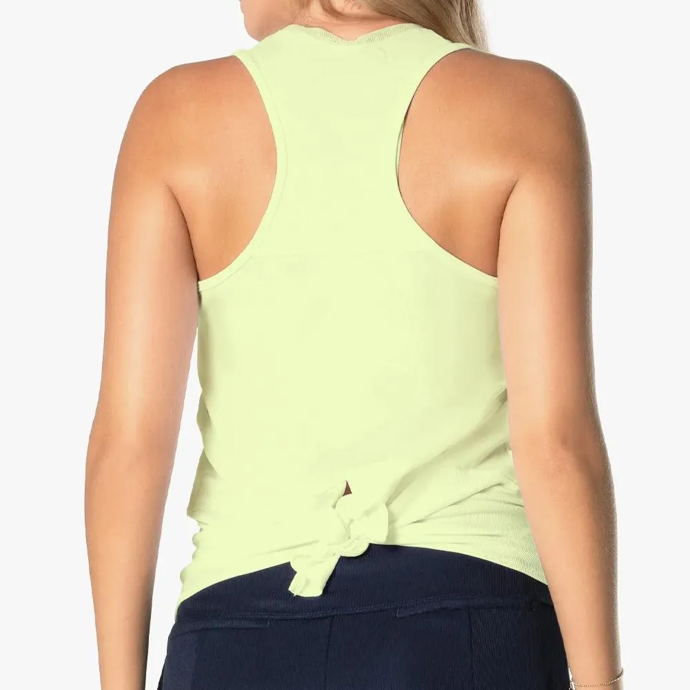 Women's Easy Game Tie Back Tennis Tank Lemon Frost