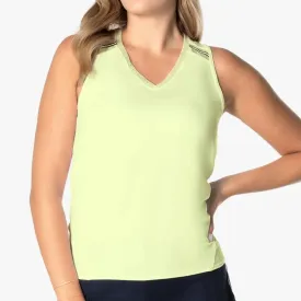 Women's Easy Game Tie Back Tennis Tank Lemon Frost