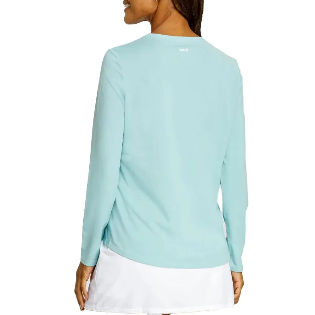 Women`s Friday Crew Neck Long Sleeve Pickleball Top Aquifer