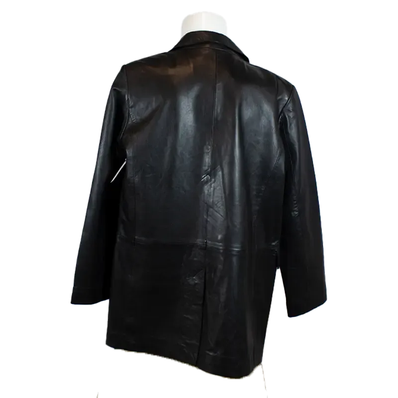 Women's Leather Trench Coat