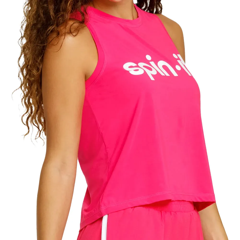 Women`s Machli Swing Pickleball Tank Vivid Pink and Chalk